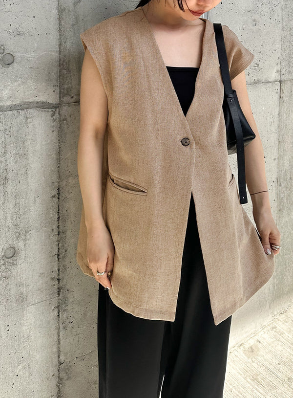 ノーカラーベスト【by SON】【SALE】