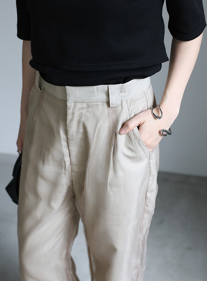 シースルーレイヤードパンツ【SALE】
