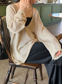 【サイズ展開あり】ディープVネックルーズニット【by SON】【SALE】