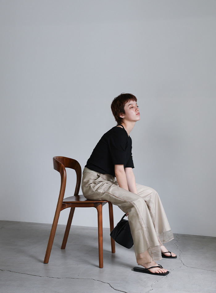 シースルーレイヤードパンツ【SALE】