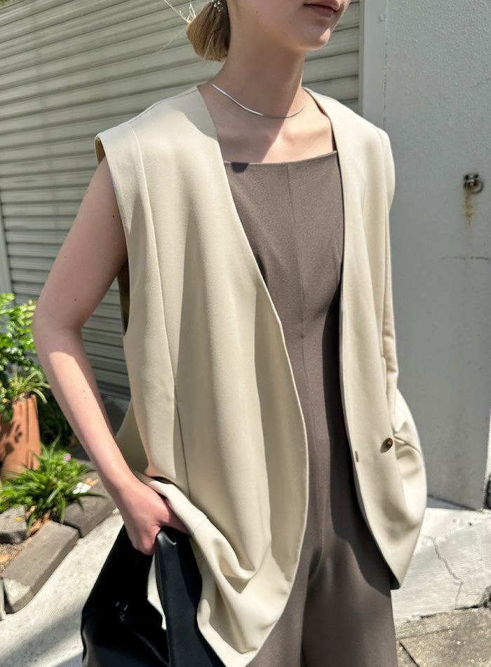 ノーカラーコクーンシルエットベスト【SALE】 – SELECT MOCA