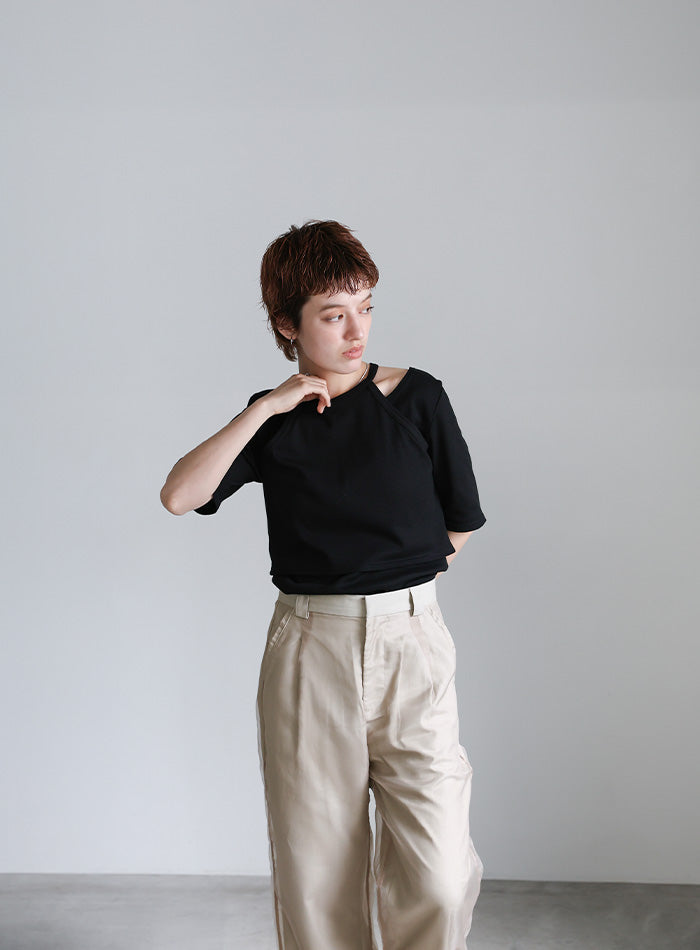 シースルーレイヤードパンツ【SALE】