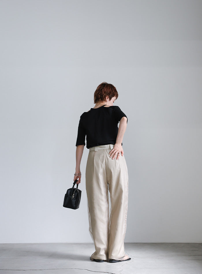シースルーレイヤードパンツ【SALE】