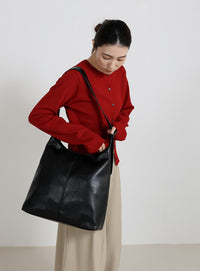 フェイクレザービッグホーボーバッグ