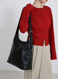 フェイクレザービッグホーボーバッグ