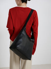 フェイクレザービッグホーボーバッグ