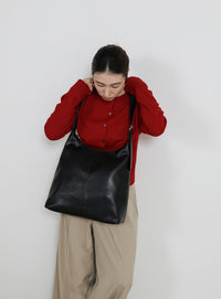 フェイクレザービッグホーボーバッグ