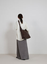 フェイクレザービッグホーボーバッグ