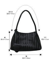 【3点セット】編み込みワンハンドルショルダーバッグ