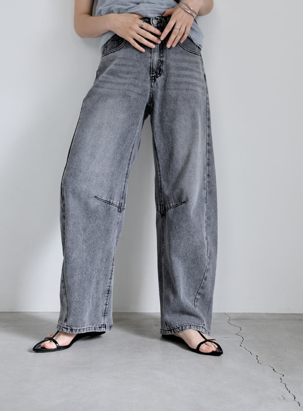 カーブデニムパンツ【SALE】