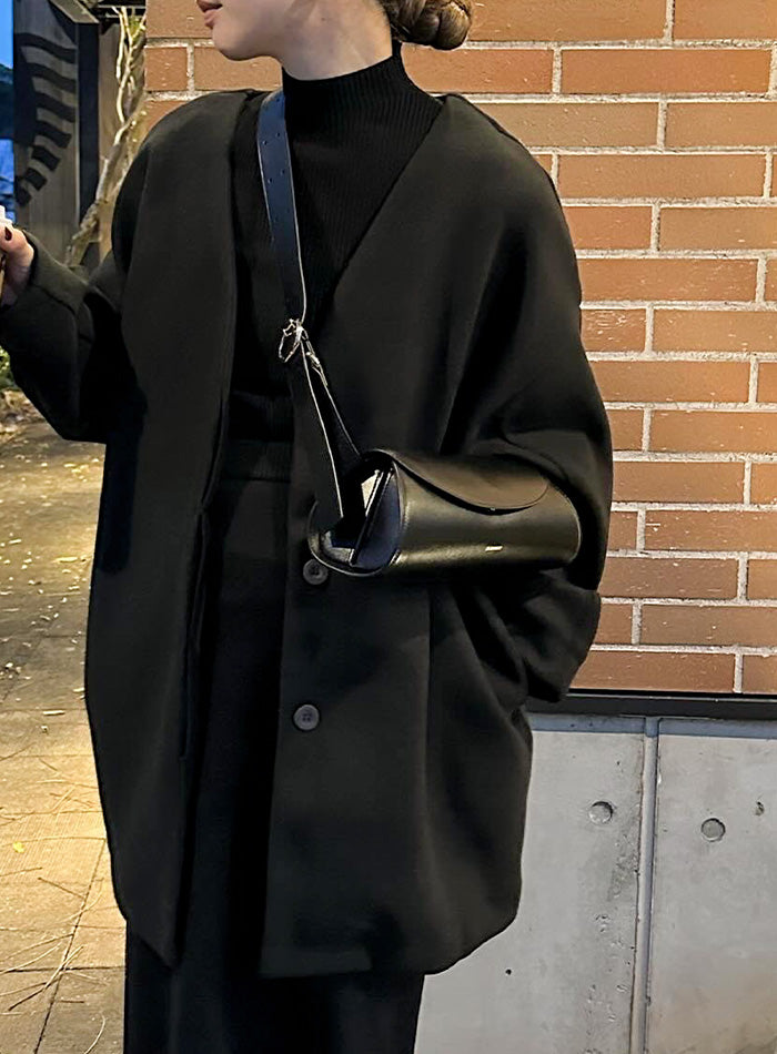 MB アイテム メルトンノーカラーコート MB メルトンノーカラーコート L ブラック ノーカラーカット