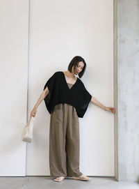 Vネックサマーニットベスト【SALE】