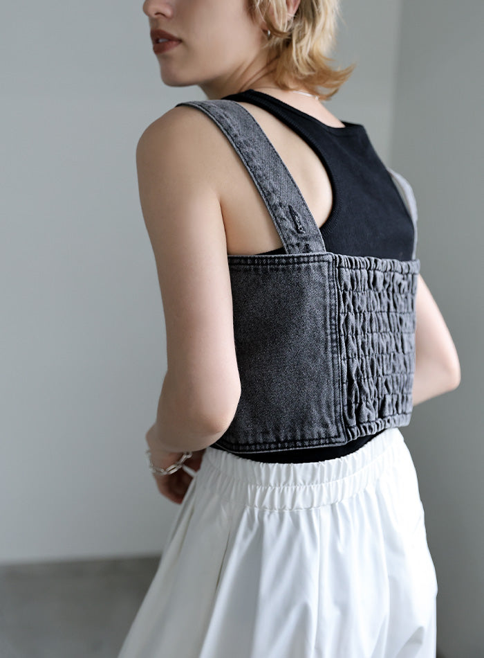デニムフリンジビスチェ【SALE】