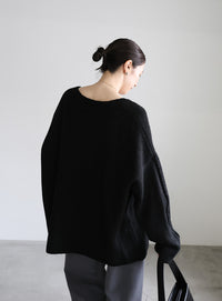 スリーブリンキングVネックカーディガン【by SON】