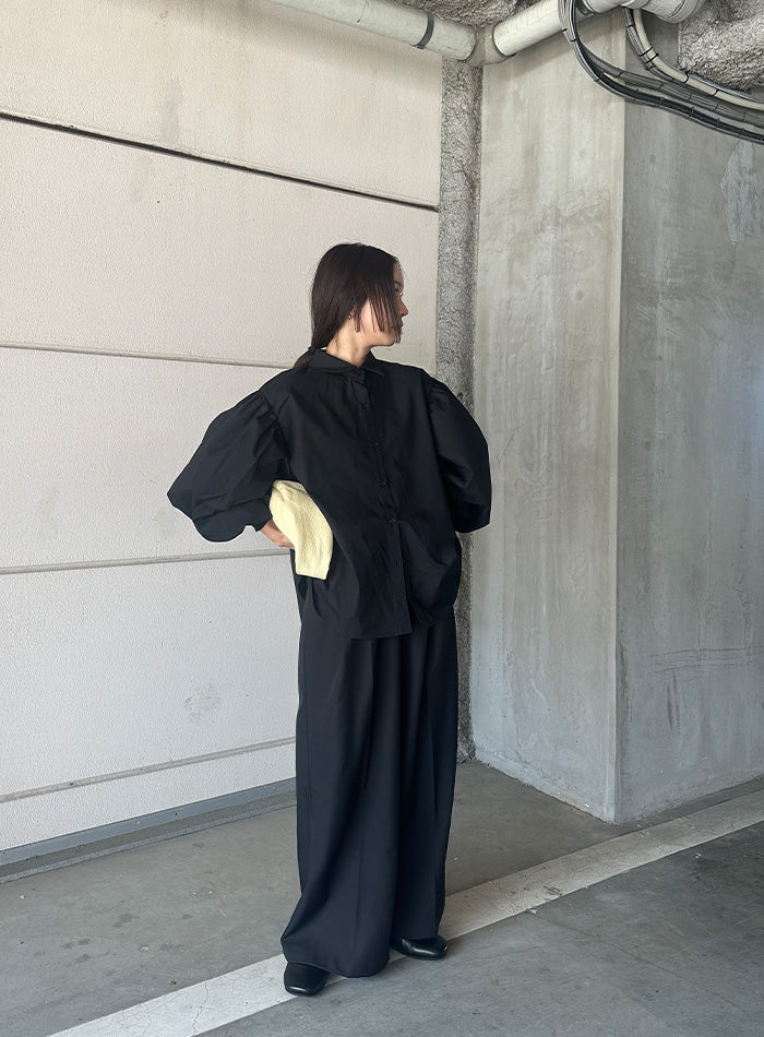 【Et】ギャザーボリュームスリーブシャツ【SALE】