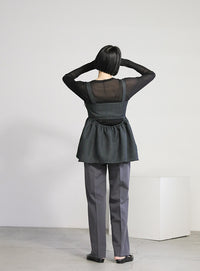クルーネックリンキングメローシアープルオーバー【SALE】