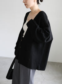 スリーブリンキングVネックカーディガン【by SON】