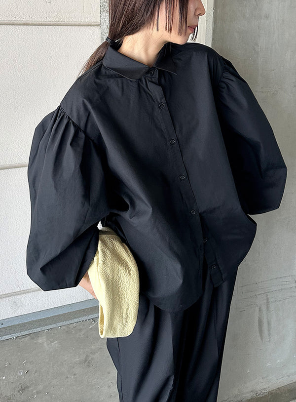 【Et】ギャザーボリュームスリーブシャツ【SALE】