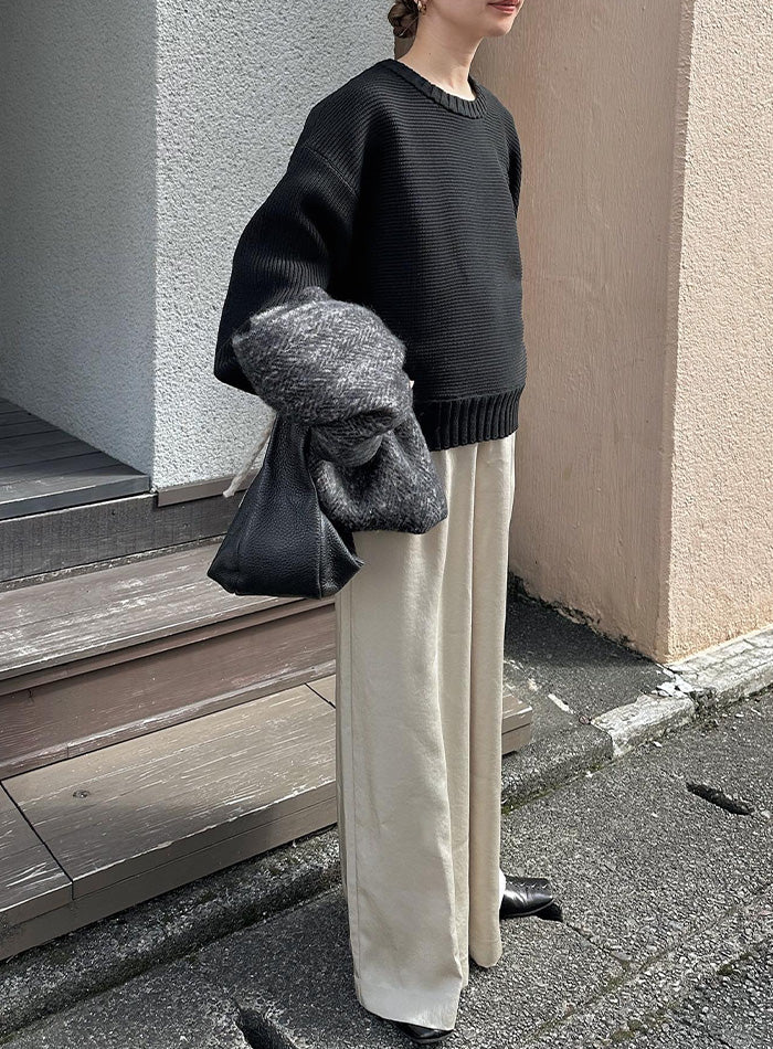 ボリュームフリンジヘリンボーンシャギーマフラー