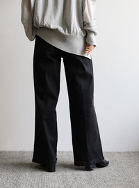 【Et】セミフレアデニムパンツ【SALE】