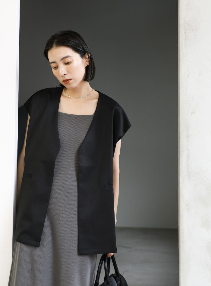 ノーカラーバックタックベスト【SALE】 – SELECT MOCA