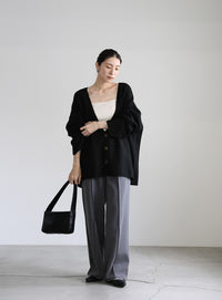 スリーブリンキングVネックカーディガン【by SON】