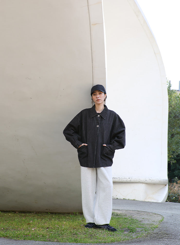 サイズ展開あり】バックギャザーオーバーデニムジャケット【SALE