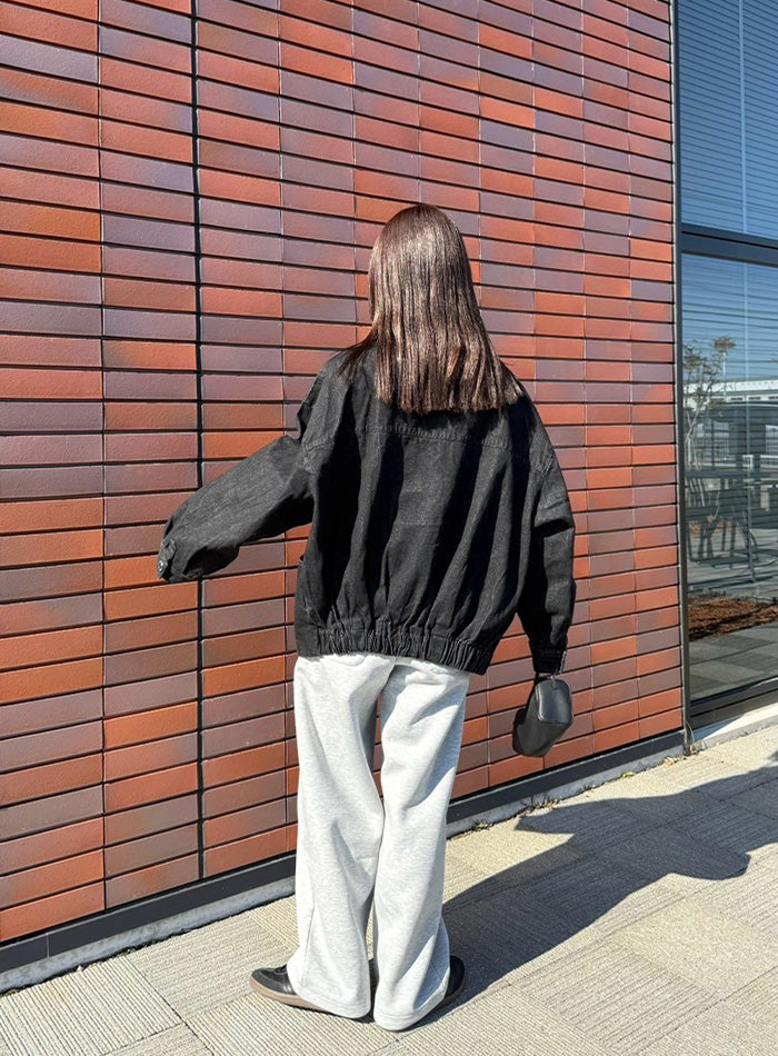 サイズ展開あり】バックギャザーオーバーデニムジャケット【SALE