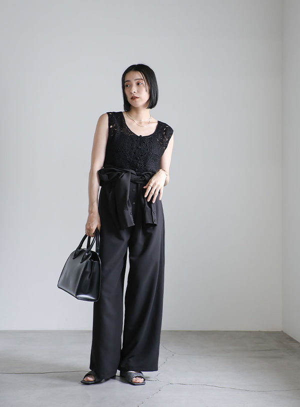 2WAYかぎ針編みニットベスト【SALE】