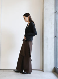 ベルスリーブVネックニットカーディガン