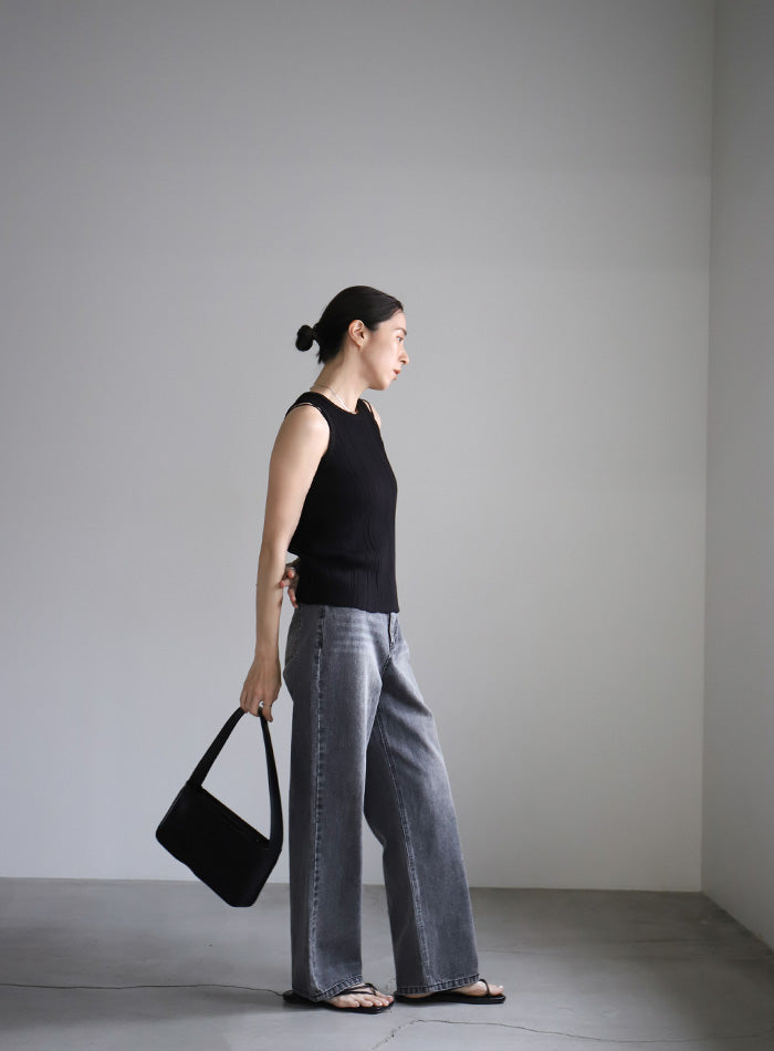 ランダムリブノースリーブニット【SALE】