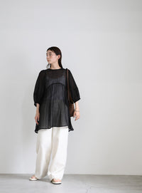 ボリュームスリーブシアーチュニック【SALE】
