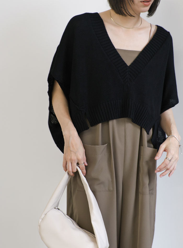Vネックサマーニットベスト【SALE】