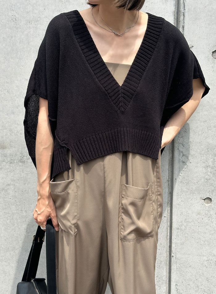 Vネックサマーニットベスト【SALE】