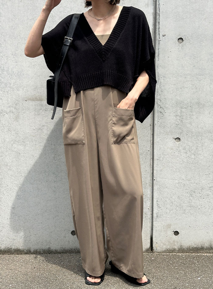 Vネックサマーニットベスト【SALE】