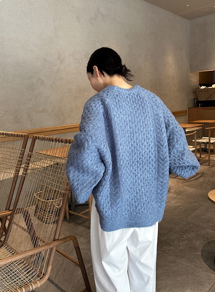 【サイズ展開あり】オーバーサイズハニカムニット【by SON】