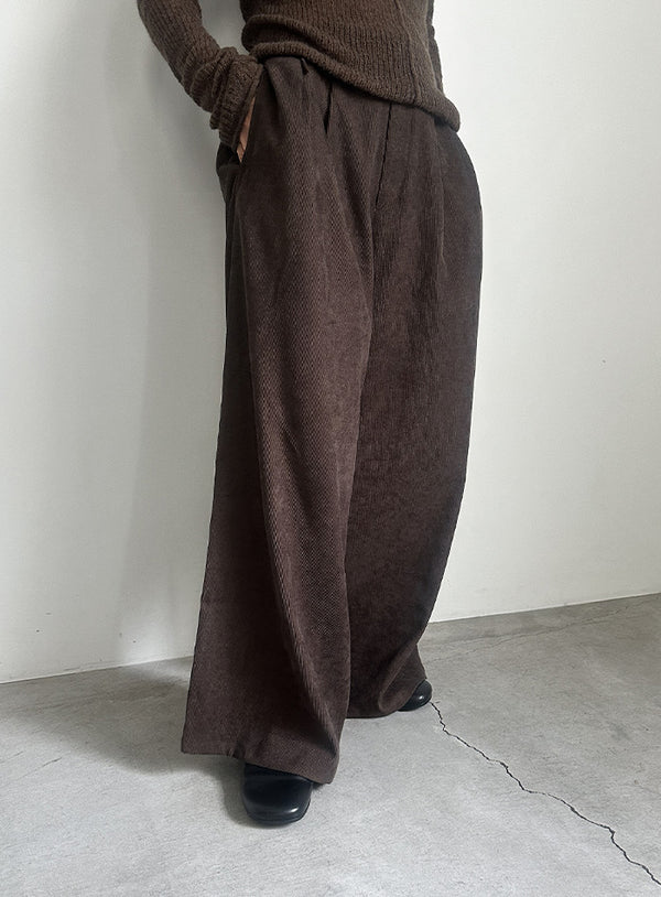 コーデュロイワイドストレートスラックス【by SON】