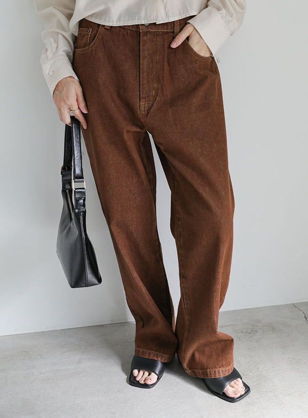 ストレートカラーデニムパンツ【SALE】