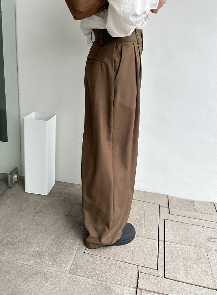 センタープレスタックワイドスラックス【by SON】 – SELECT MOCA