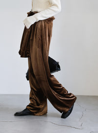 フロントジップベロアオールインワン