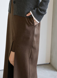 フェイクレイヤードスリットスカート