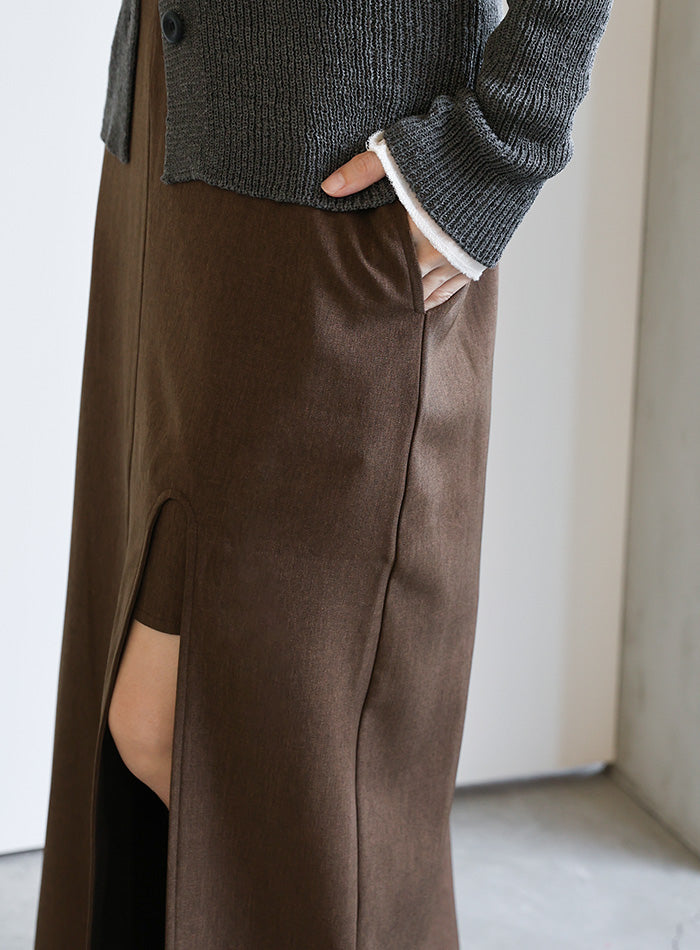 フェイクレイヤードスリットスカート