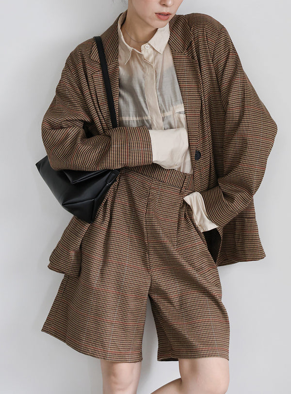 チェック柄ハーフパンツ【SALE】