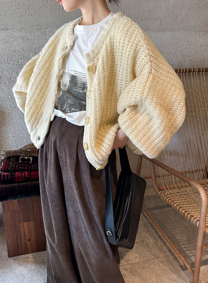 コーデュロイワイドストレートスラックス【by SON】