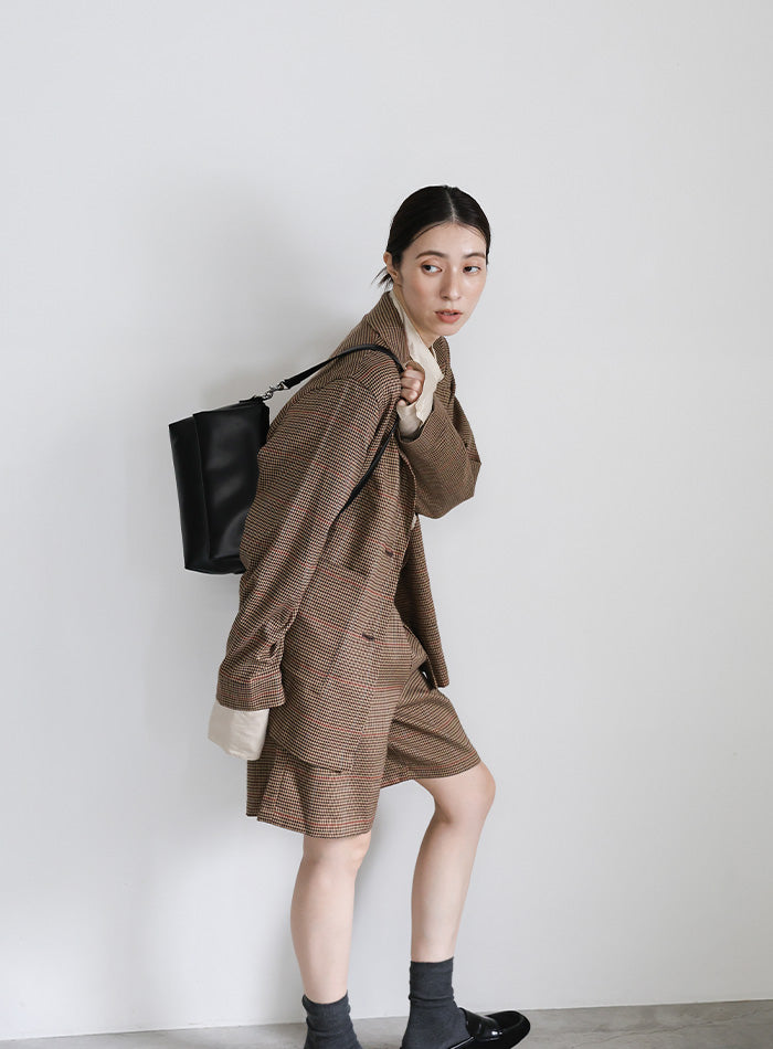 チェック柄ハーフパンツ【SALE】