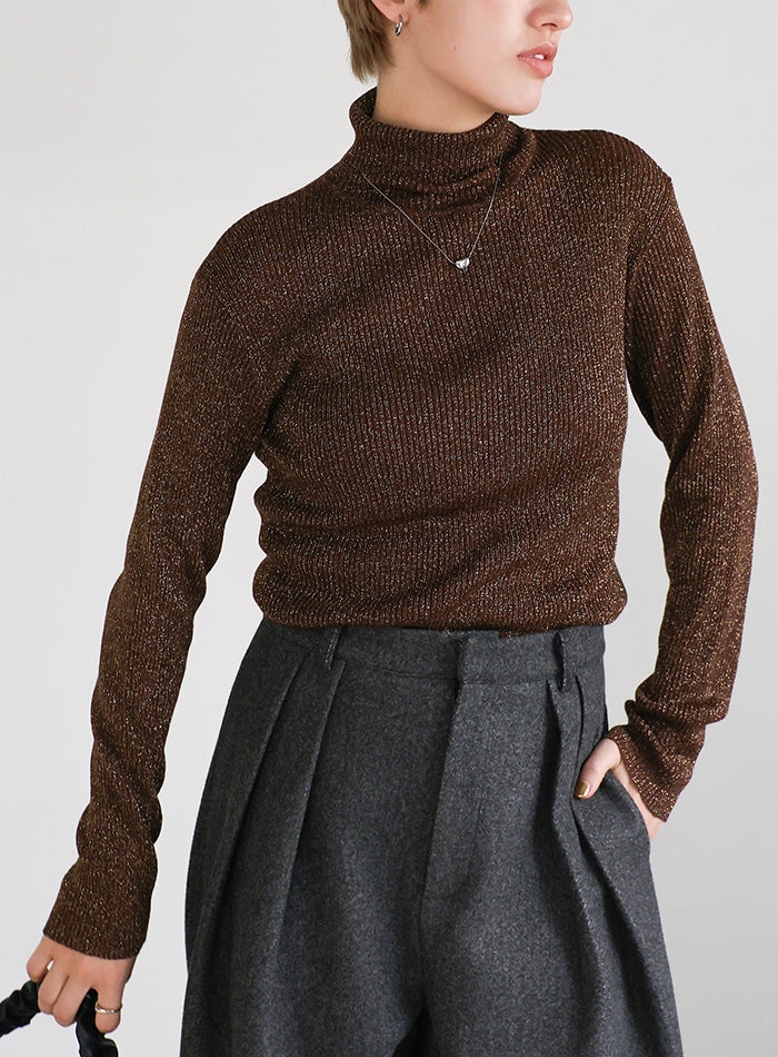 ラメリブハイネックニット – SELECT MOCA