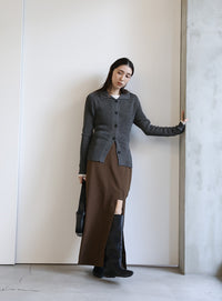 フェイクレイヤードスリットスカート