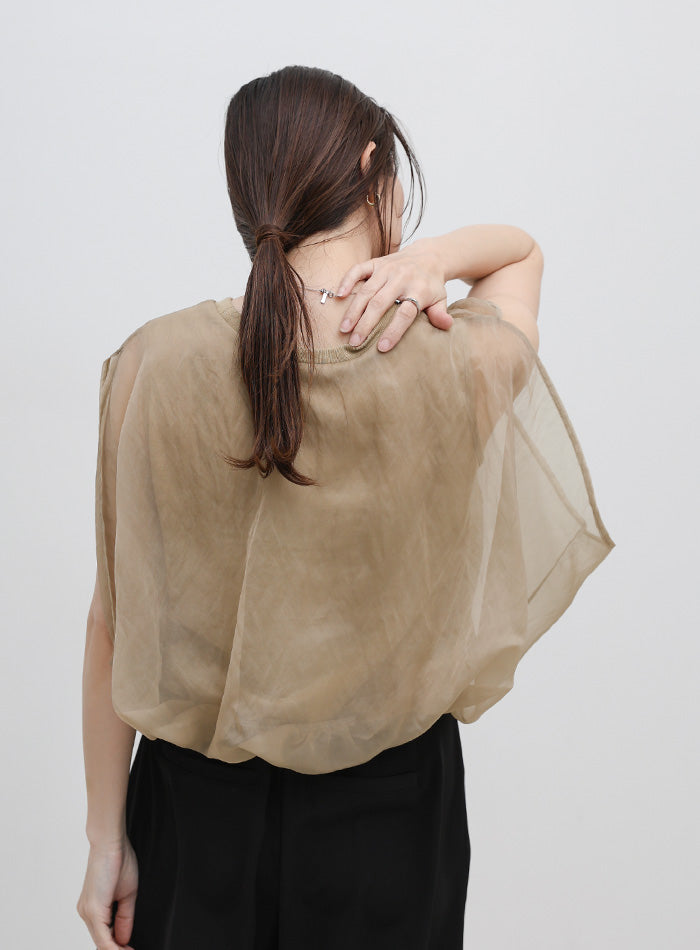 shop faerie トップス　moka オーガンジーレイヤードトップス – SELECT MOCA