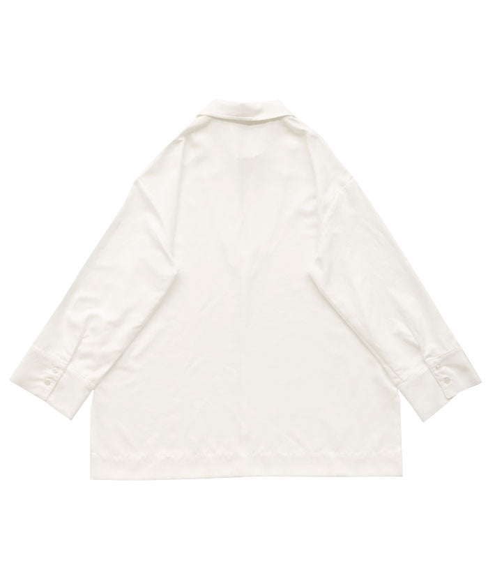 ピーチスキンスキッパーオーバーシャツ