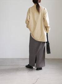 ピーチスキンスキッパーオーバーシャツ